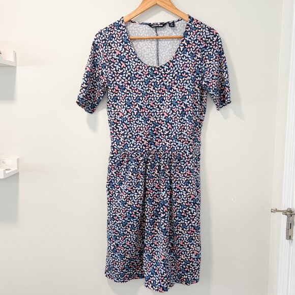 Land's End Navy Short Sleeve Fit & Flare Dress Size XS (2–4) - Picture 6 of 7